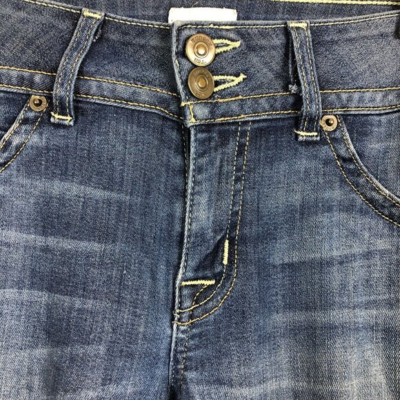 Hudson Flare Jeans Sz 29 Low Rise Signature Logo Flap Pockets 2 Button Zip 30x29 - Picture 7 of 12